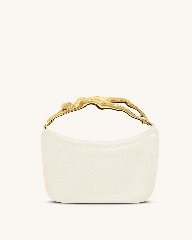 Jenny Human-shaped Handle Handbag - White